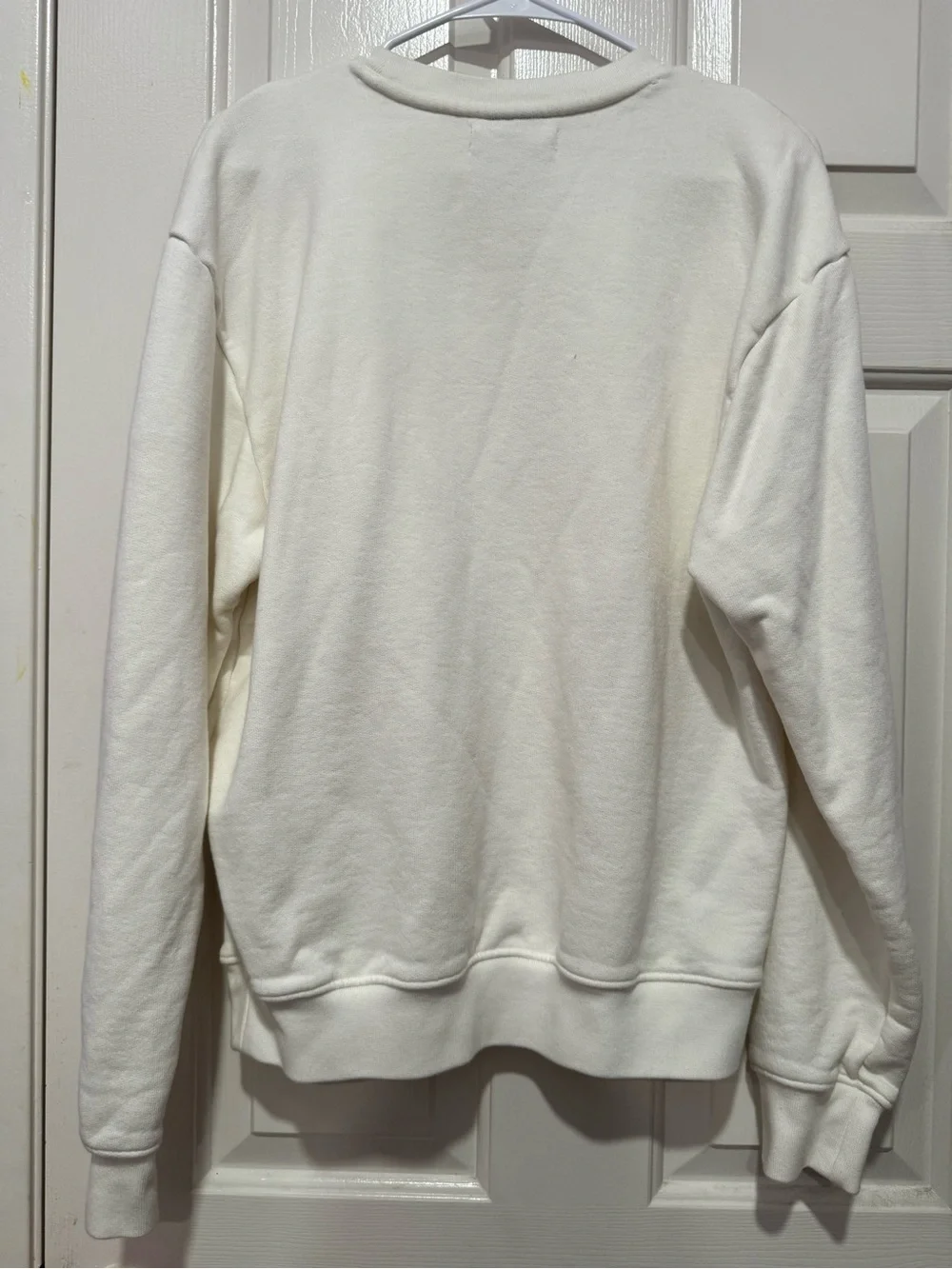 Jordan Men's Cream Embroidered Crewneck Sweatshirt - Off-White